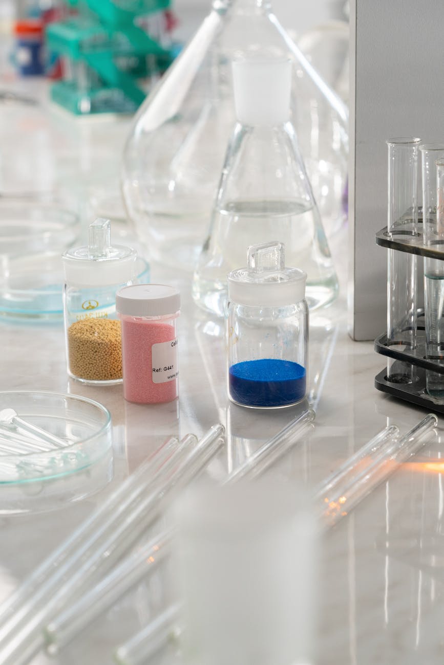 Close-up laboratory-style image suggesting creatine and menopause research