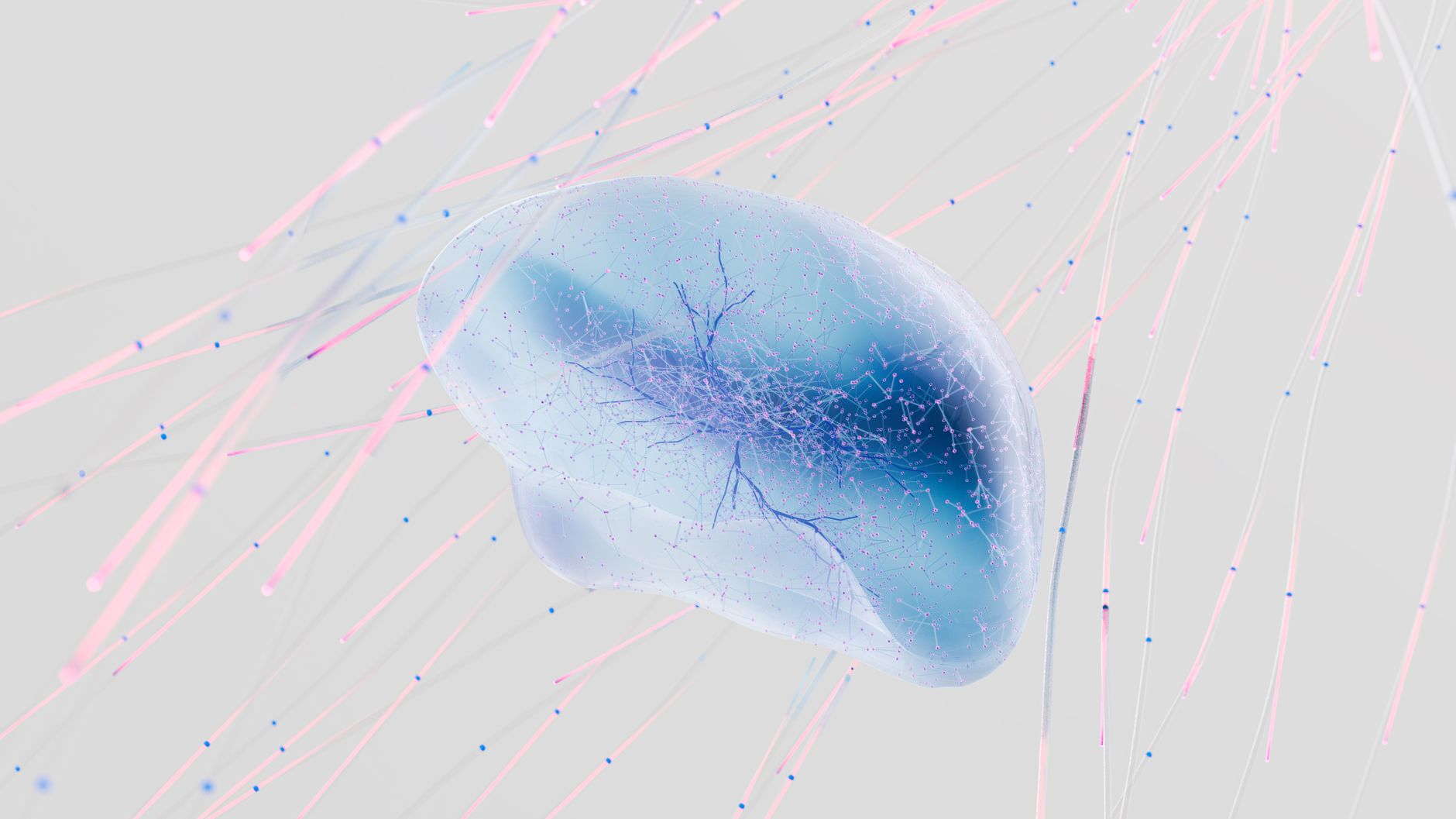 Abstract neural network illustration for a story about vitamin B12 and brain aging