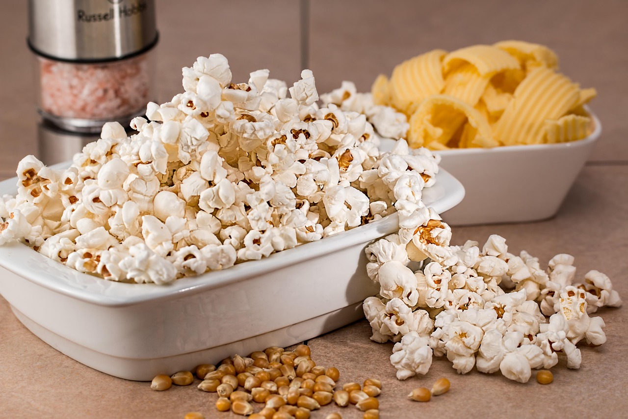 Bowls of ultra-processed snack foods on a table