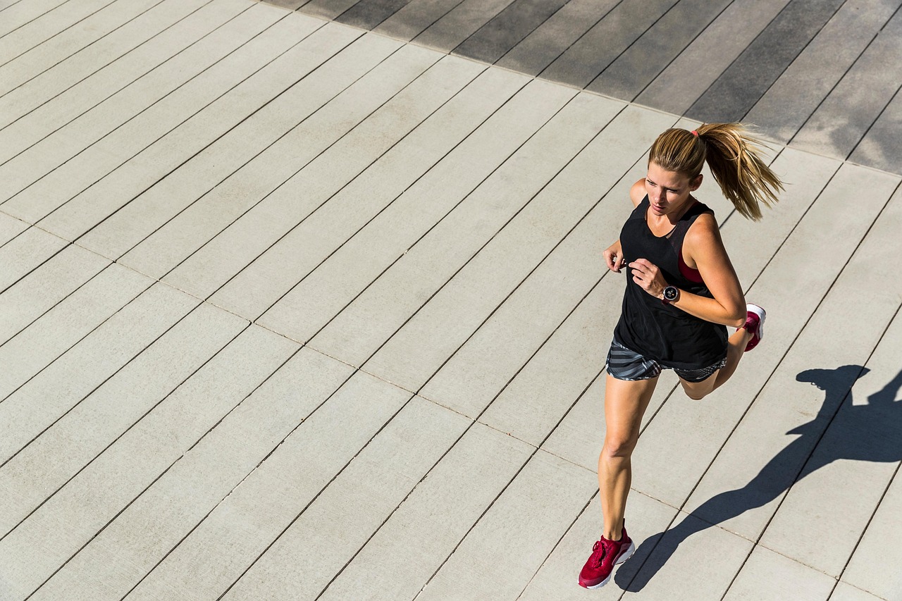 Runner training outdoors for endurance competition